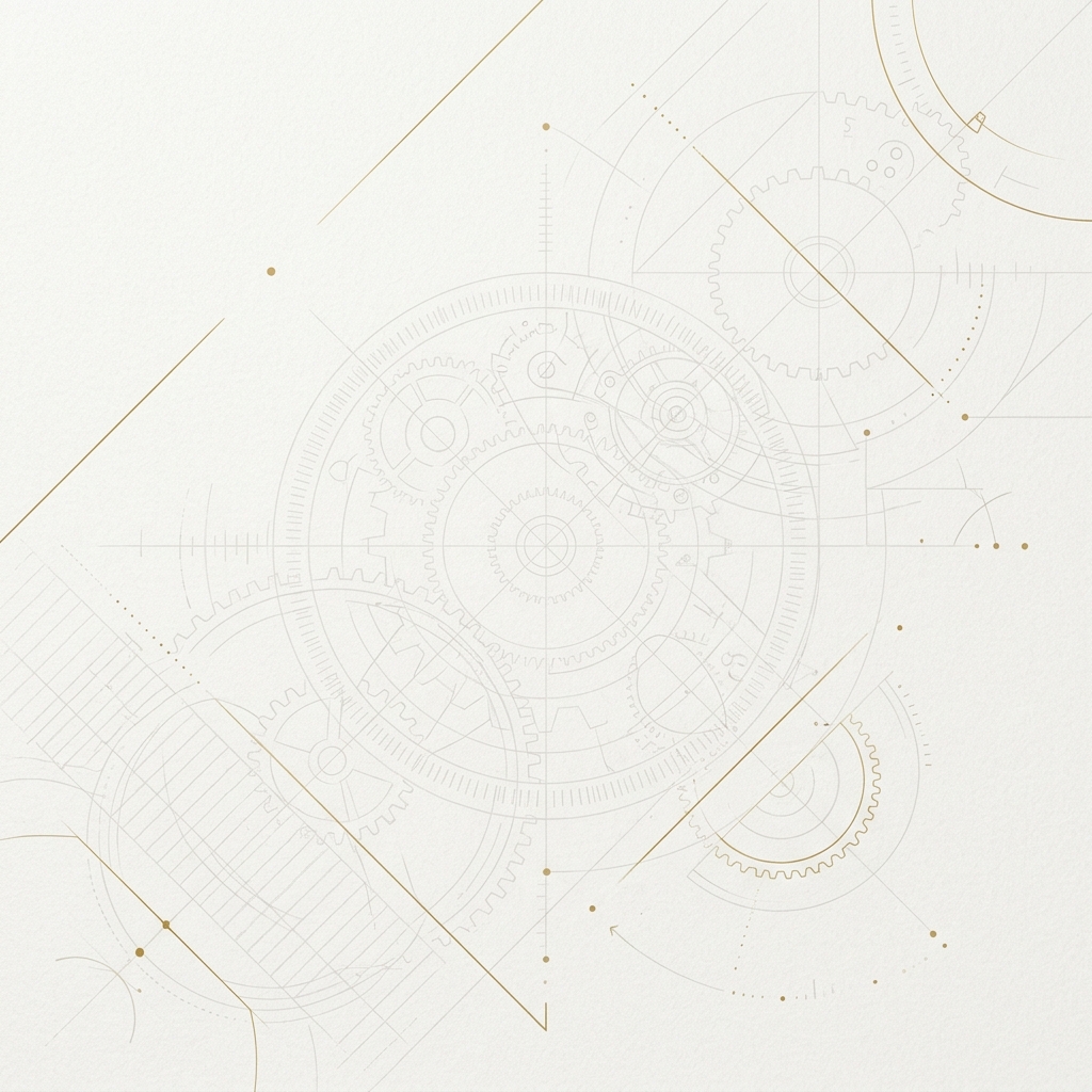 Visual de marca — detalles de patrones de instrumentos de precisión, calidad editorial